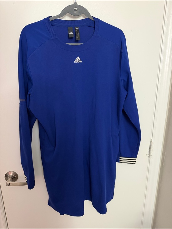adidas Dresses & Skirts - adidas Women’s Royal Blue Long-Sleeve Crewneck Sweatshirt Dress